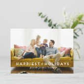 Happiest of Holidaysフォトカード シーズンカード (スタンド正面)