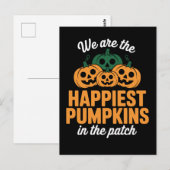 Happiest Pumpkins in the Patch Halloween ポストカード (正面/裏面)