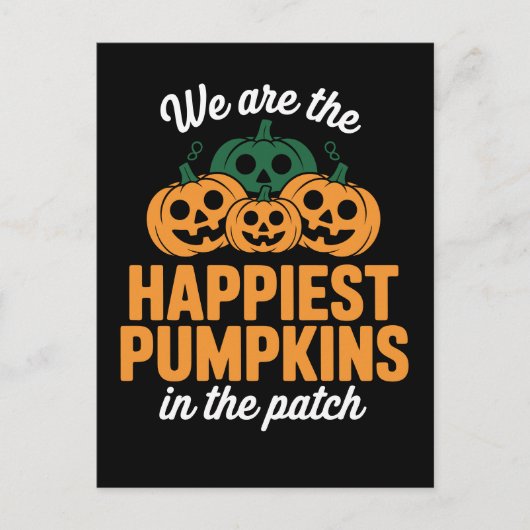 Happiest Pumpkins in the Patch Halloween ポストカード (正面)