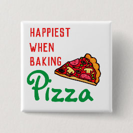 Happiest  when   baking  缶バッジ