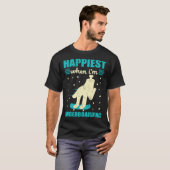 Happiest When I m Fingerboarding Finger Skateboard Tシャツ (正面フル)