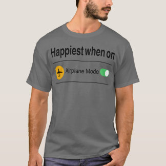 Happiest when on Airplane Mode 70s vintage friends Tシャツ