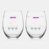 Happily ever after ステムなしワイングラス (裏面)