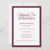 Happily Ever After パーティー | 秘密裏の結婚式の披露宴 招待状 (正面)