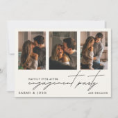 Happily Ever After 4 Photo Cream Engagement Party 招待状 (正面)