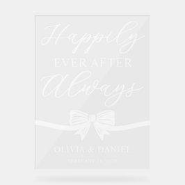 Happily Ever After Always Personalized Wedding アクリルサイン