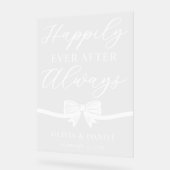 Happily Ever After Always Personalized Wedding アクリルサイン (傾斜)
