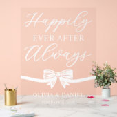 Happily Ever After Always Personalized Wedding アクリルサイン (ウェディング)