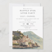 Happily Ever After Amalfi Wedding Photo 招待状 (正面)