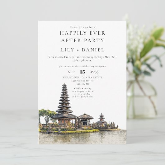 Happily Ever After Bali Wedding 招待状 (スタンド正面)