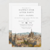 Happily Ever After Barcelona Wedding 招待状 (正面/裏面)
