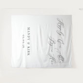 Happily Ever After Begins Here Wedding Backdrop タペストリー (正面(横))