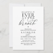 Happily Ever After Brunch Classy Wedding Elopement 招待状 (正面)