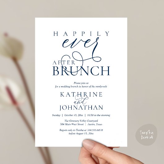 Happily Ever After Brunch Post Wedding Elopement 招待状