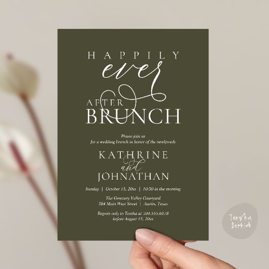 Happily Ever After Brunch Post Wedding Elopement 招待状