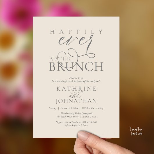 Happily Ever After Brunch Post Wedding Elopement 招待状