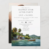 Happily Ever After Caribbean Photo Wedding 招待状 (正面/裏面)