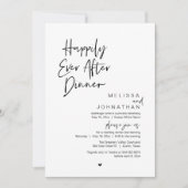 Happily Ever After Dinner Modern Wedding Party 招待状 (正面)