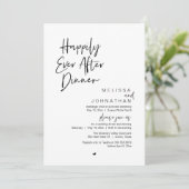 Happily Ever After Dinner Modern Wedding Party 招待状 (スタンド正面)