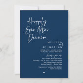 Happily Ever After Dinner Modern Wedding Party 招待状 (正面)
