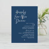 Happily Ever After Dinner Modern Wedding Party 招待状 (スタンド正面)