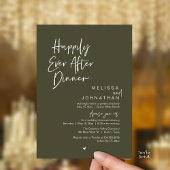 Happily Ever After Dinner Modern Wedding Party 招待状