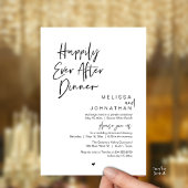 Happily Ever After Dinner Modern Wedding Party 招待状