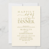 Happily Ever After Dinner Modern Wedding Reception 招待状 (正面)