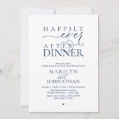 Happily Ever After Dinner Modern Wedding Reception 招待状 (正面)