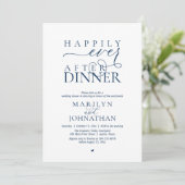 Happily Ever After Dinner Modern Wedding Reception 招待状 (スタンド正面)