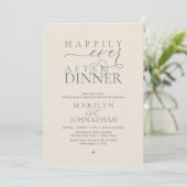 Happily Ever After Dinner Modern Wedding Reception 招待状 (スタンド正面)