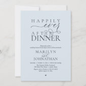 Happily Ever After Dinner Modern Wedding Reception 招待状 (正面)