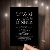 Happily Ever After Dinner Modern Wedding Reception 招待状