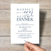 Happily Ever After Dinner Modern Wedding Reception 招待状