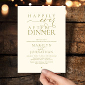 Happily Ever After Dinner Modern Wedding Reception 招待状