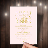 Happily Ever After Dinner Modern Wedding Reception 招待状