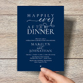 Happily Ever After Dinner Modern Wedding Reception 招待状
