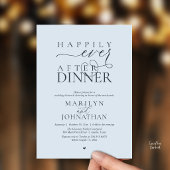 Happily Ever After Dinner Modern Wedding Reception 招待状