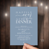 Happily Ever After Dinner Modern Wedding Reception 招待状