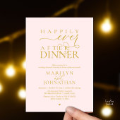 Happily Ever After Dinner Modern Wedding Reception 招待状