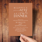 Happily Ever After Dinner Modern Wedding Reception 招待状