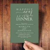 Happily Ever After Dinner Modern Wedding Reception 招待状