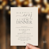 Happily Ever After Dinner Modern Wedding Reception 招待状