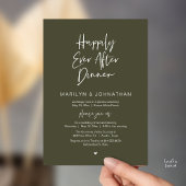 Happily Ever After Dinner Modern Wedding Reception 招待状