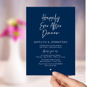 Happily Ever After Dinner Modern Wedding Reception 招待状