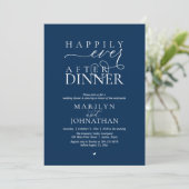 Happily Ever After Dinner Modern Wedding Reception 招待状 (スタンド正面)