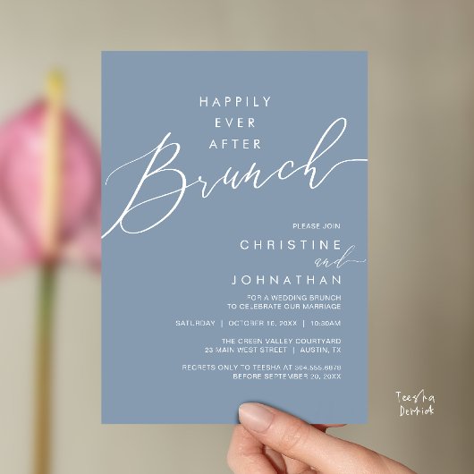 Happily Ever After Dinner Wedding Reception Dinner 招待状