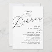 Happily Ever After Dinner Wedding Reception Dinner 招待状 (正面)