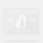 Happily Ever After Editable Wedding Welcome アクリルサイン (正面)