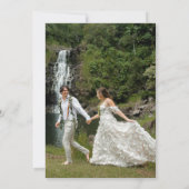 Happily Ever After Floral Wildflower Wedding Photo 招待状 (裏面)